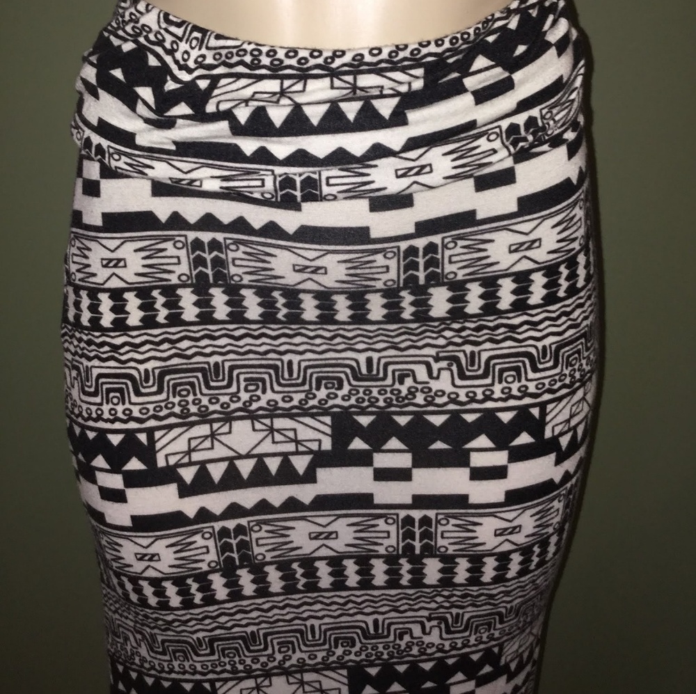 Black and white skirt